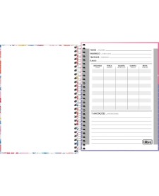 imagem de detalhe produto Caderno Espiral Capa Dura 1/4 D+ Feminino 96 Folhas