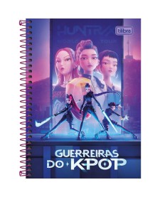 imagem principal do produto Caderno Espiral Capa Dura 1/4 Guerreiras do K-Pop 80 Folhas