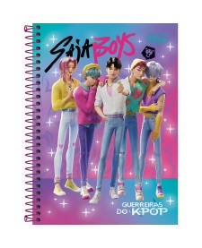 imagem principal do produto Caderno Espiral Capa Dura 1/4 Guerreiras do K-Pop 80 Folhas