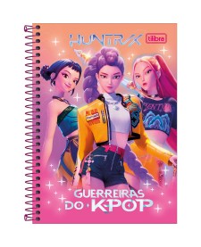 imagem principal do produto Caderno Espiral Capa Dura 1/4 Guerreiras do K-Pop 80 Folhas