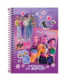 imagem principal do produto Caderno Espiral Capa Dura 1/4 Guerreiras do K-Pop 80 Folhas