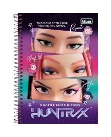 imagem principal do produto Caderno Espiral Capa Dura 1/4 Guerreiras do KPop 80 Folhas