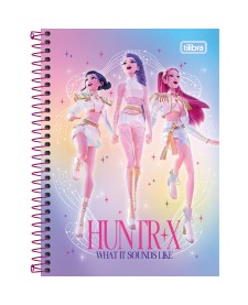 imagem principal do produto Caderno Espiral Capa Dura 1/4 Guerreiras do KPop 80 Folhas