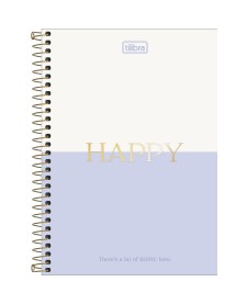 imagem principal do produto Caderno Espiral Capa Dura 1/4 Happy 160 Folhas