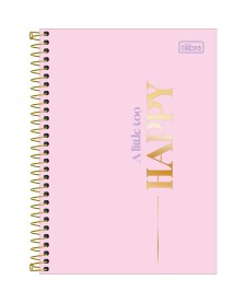imagem principal do produto Caderno Espiral Capa Dura 1/4 Happy 80 Folhas