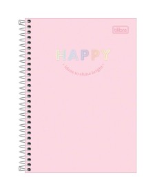 imagem principal do produto Caderno Espiral Capa Dura 1/4 Happy 80 Folhas