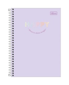 imagem principal do produto Caderno Espiral Capa Dura 1/4 Happy 80 Folhas