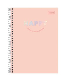 imagem principal do produto Caderno Espiral Capa Dura 1/4 Happy 80 Folhas