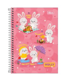 imagem principal do produto Caderno Espiral Capa Dura 1/4 Holly 80 Folhas