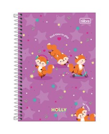 imagem principal do produto Caderno Espiral Capa Dura 1/4 Holly 80 Folhas