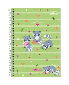 imagem principal do produto Caderno Espiral Capa Dura 1/4 Holly 80 Folhas