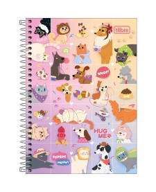 imagem principal do produto Caderno Espiral Capa Dura 1/4 Hug Me 80 Folhas