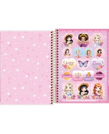 imagem de detalhe produto Caderno Espiral Capa Dura 1/4 Jolie 80 Folhas