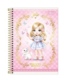 imagem principal do produto Caderno Espiral Capa Dura 1/4 Jolie 80 Folhas