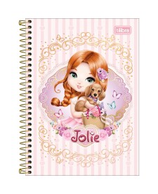 imagem principal do produto Caderno Espiral Capa Dura 1/4 Jolie 80 Folhas