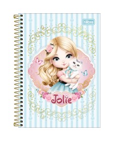 imagem principal do produto Caderno Espiral Capa Dura 1/4 Jolie 80 Folhas