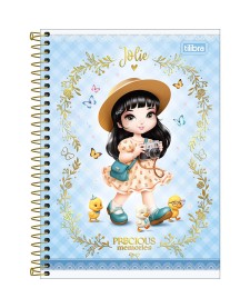 imagem principal do produto Caderno Espiral Capa Dura 1/4 Jolie 80 Folhas