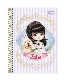 imagem principal do produto Caderno Espiral Capa Dura 1/4 Jolie 80 Folhas