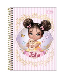 imagem principal do produto Caderno Espiral Capa Dura 1/4 Jolie 80 Folhas