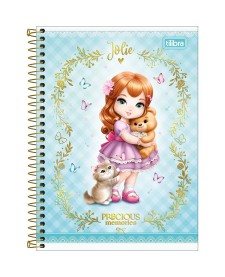 imagem principal do produto Caderno Espiral Capa Dura 1/4 Jolie 80 Folhas