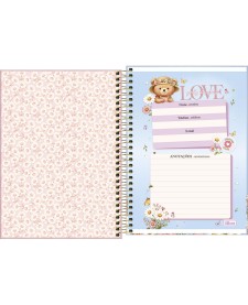 imagem de detalhe produto Caderno Espiral Capa Dura 1/4 Love Bears 80 Folhas
