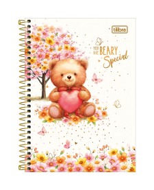 imagem principal do produto Caderno Espiral Capa Dura 1/4 Love Bears 80 Folhas