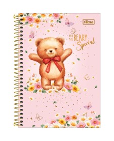 imagem principal do produto Caderno Espiral Capa Dura 1/4 Love Bears 80 Folhas