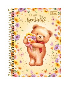 imagem principal do produto Caderno Espiral Capa Dura 1/4 Love Bears 80 Folhas