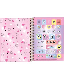 imagem de detalhe produto Caderno Espiral Capa Dura 1/4 Lovely Friend 80 Folhas