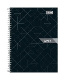 imagem principal do produto Caderno Espiral Capa Dura 1/4 Lunix 80 Folhas