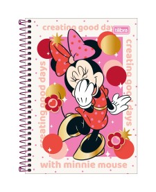 imagem principal do produto Caderno Espiral Capa Dura 1/4 Minnie 80 Folhas