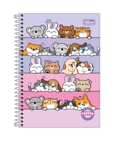 imagem principal do produto Caderno Espiral Capa Dura 1/4 Pepper Feminino 80 Folhas