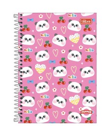 imagem principal do produto Caderno Espiral Capa Dura 1/4 Pepper Feminino 80 Folhas