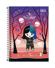 imagem principal do produto Caderno Espiral Capa Dura 1/4 Plush Poison 80 Folhas