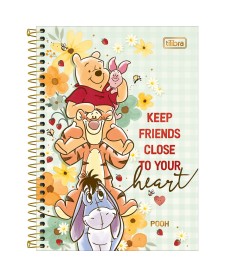 imagem principal do produto Caderno Espiral Capa Dura 1/4 Pooh 80 Folhas