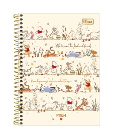 imagem principal do produto Caderno Espiral Capa Dura 1/4 Pooh 80 Folhas