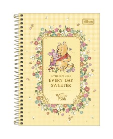 imagem principal do produto Caderno Espiral Capa Dura 1/4 Pooh 80 Folhas