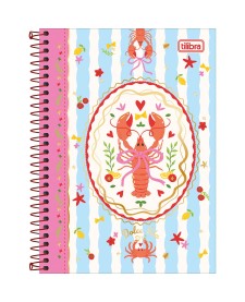 imagem principal do produto Caderno Espiral Capa Dura 1/4 Seamalfi 80 Folhas