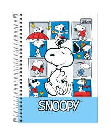 imagem principal do produto Caderno Espiral Capa Dura 1/4 Snoopy 80 Folhas
