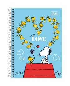 imagem principal do produto Caderno Espiral Capa Dura 1/4 Snoopy 80 Folhas