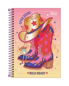 imagem principal do produto Caderno Espiral Capa Dura 1/4 West Girl 80 Folhas