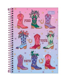 imagem principal do produto Caderno Espiral Capa Dura 1/4 West Girl 80 Folhas