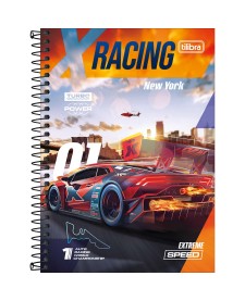 imagem principal do produto Caderno Espiral Capa Dura 1/4 X-Racing 80 Folhas