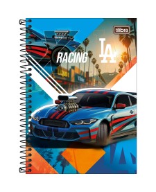 imagem principal do produto Caderno Espiral Capa Dura 1/4 X-Racing 80 Folhas