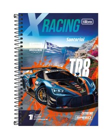 imagem principal do produto Caderno Espiral Capa Dura 1/4 X-Racing 80 Folhas