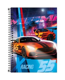 imagem principal do produto Caderno Espiral Capa Dura 1/4 X-Racing 80 Folhas
