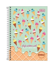 imagem principal do produto Caderno Espiral Capa Dura 1/4 Zoom+ Feminino 96 Folhas