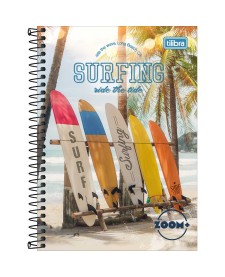 imagem principal do produto Caderno Espiral Capa Dura 1/4 Zoom+ Masculino 200 Folhas