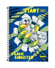 imagem principal do produto Caderno Espiral Capa Dura 1/4 Zoom+ Masculino 200 Folhas
