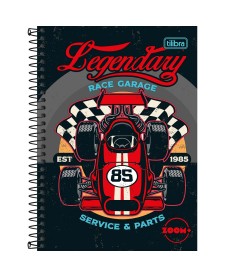 imagem principal do produto Caderno Espiral Capa Dura 1/4 Zoom+ Masculino 96 Folhas